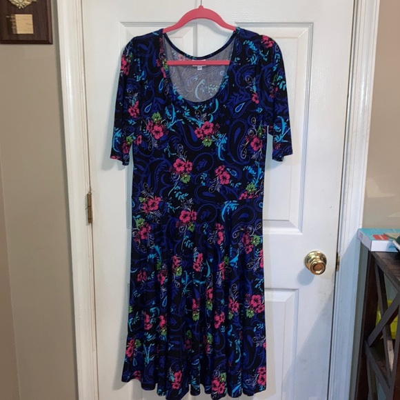 LuLaRoe Dresses & Skirts - Lu La Roe Blue Floral Dress